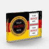 ドイツ国旗のフォトブロック&ドイツのガラスフレーム フォトブロック (左)