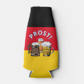 ドイツ国旗のプロスト漫画応援ビール ボトルクーラー (正面)