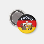 ドイツ国旗のプロスト漫画応援ビール マグネット (正面/裏面)