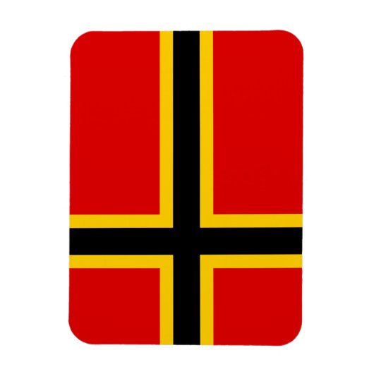 ドイツ国旗のマグネット – 北欧クロス マグネット (縦)