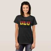 ドイツ国旗のミュシャドイツのデュウ骨格 Tシャツ (正面フル)