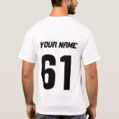 ドイツ国旗のラクロスのロゴ、名前と番号 Tシャツ (裏面)