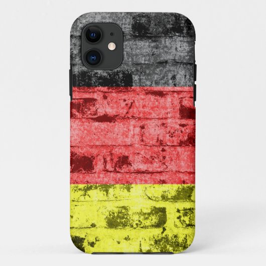 ドイツ国旗のヴィンテージ Case-Mate iPhoneケース (裏面)