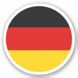 ドイツ国旗の丸いステッカー シール