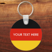 ドイツ国旗の丸いボタンキーチェーン キーホルダー (正面)