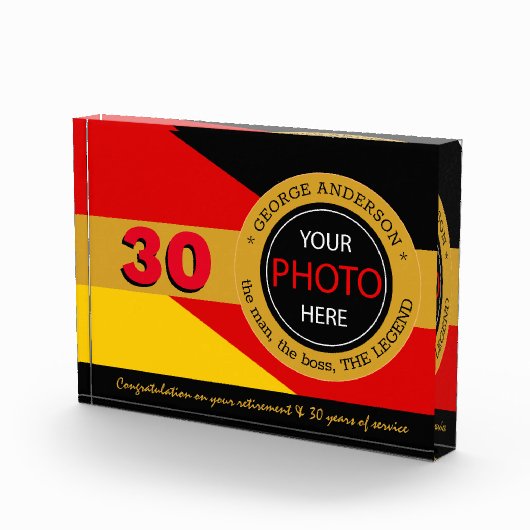 ドイツ国旗の写真ブロック&ドイツ/名前バッジ フォトブロック (右)