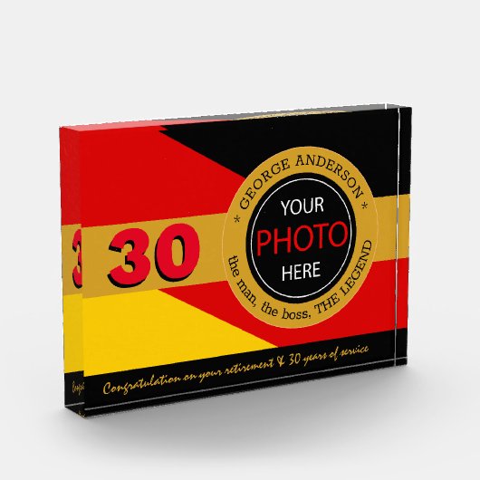 ドイツ国旗の写真ブロック&ドイツ/名前バッジ フォトブロック (左)