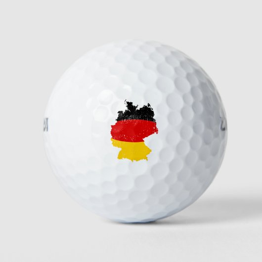 ドイツ国旗の国形 ゴルフボール (正面)
