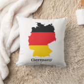 ドイツ国旗の地図おみやげデザイン クッション (ブランケット)