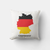 ドイツ国旗の地図おみやげデザイン クッション (正面)