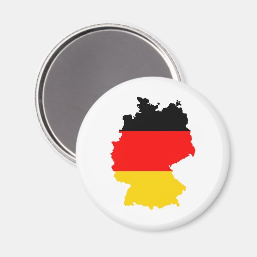 ドイツ国旗の地図ドイツの形状 マグネット (正面/裏面)