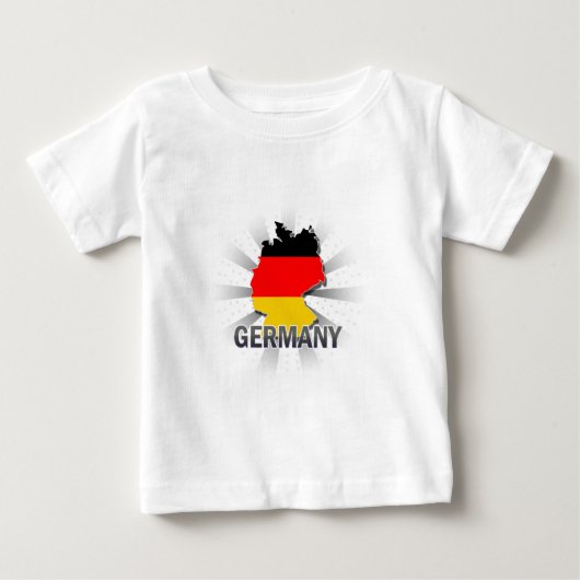 ドイツ国旗の地図2.0 ベビーTシャツ (正面)