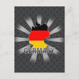 ドイツ国旗の地図2.0 ポストカード