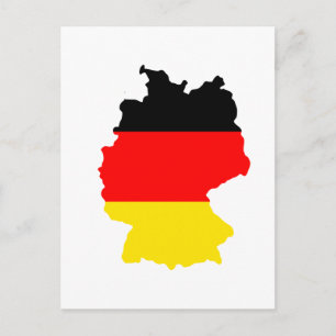 ドイツ国旗の地図 ポストカード