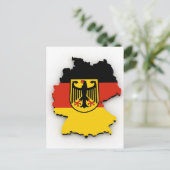 ドイツ国旗の地図 ポストカード (スタンド正面)