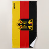 ドイツ国旗の壮麗な愛国心 ビーチタオル (正面)