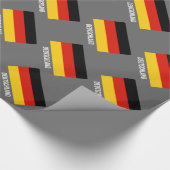 ドイツ国旗の折り返し紙 |ドイツのカラーデザイン ラッピングペーパー (角)