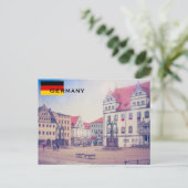 ドイツ国旗の旅行観光 ポストカード (スタンド正面)
