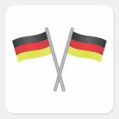 ドイツ国旗の正方形のステッカー スクエアシール (正面)