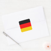 ドイツ国旗の正方形のステッカー スクエアシール (封筒)