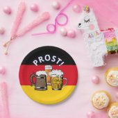 ドイツ国旗の漫画応援ビーズプロスト ペーパープレート (パーティー)