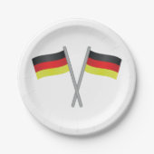 ドイツ国旗の紙プレート ペーパープレート (正面)