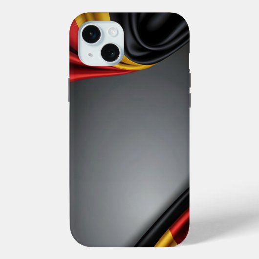 ドイツ国旗の絹の風合い Case-Mate iPhoneケース (裏面)