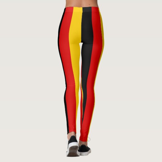 ドイツ国旗の縦の色ストライプの レギンス (裏面)