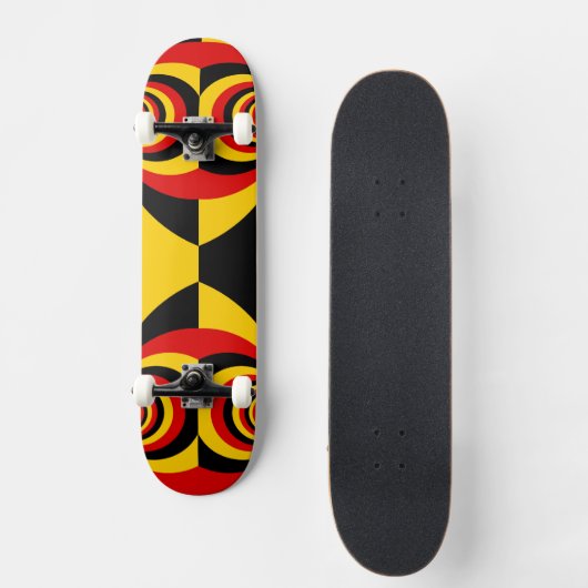 ドイツ国旗の色の素晴らし追加 スケートボード (正面)