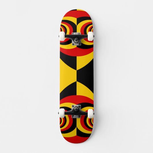 ドイツ国旗の色の素晴らし追加 スケートボード (正面)