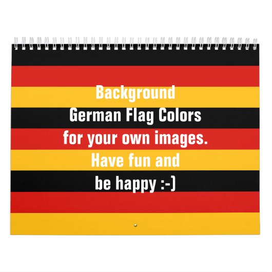 ドイツ国旗の色カレンダー カレンダー (カバー)