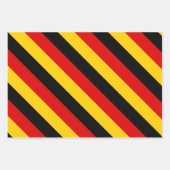 ドイツ国旗の色ブラックレッド金ゴールドラッピング紙 ラッピングペーパーシート (正面3)