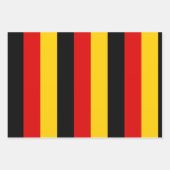 ドイツ国旗の色ブラックレッド金ゴールドラッピング紙 ラッピングペーパーシート (正面)