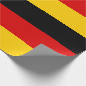 ドイツ国旗の色ブラックレッド金ゴールド5ストライプ" ラッピングペーパー (角)