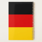 ドイツ国旗の色ブラックレッド金ゴールド パーソナライズされた プランナー手帳 (裏面)