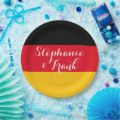 ドイツ国旗の色結婚ズ ペーパープレート (パーティー)