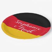 ドイツ国旗の色結婚ズ ペーパープレート (アングル)