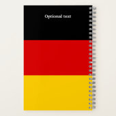 ドイツ国旗の色黒赤金ゴールドパーソナライズされたNo ノートブック (裏面)