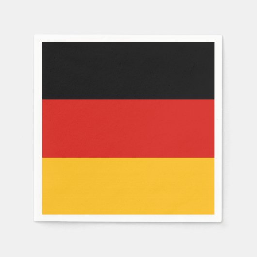 ドイツ国旗の色+アイディア スタンダードカクテルナプキン (正面)