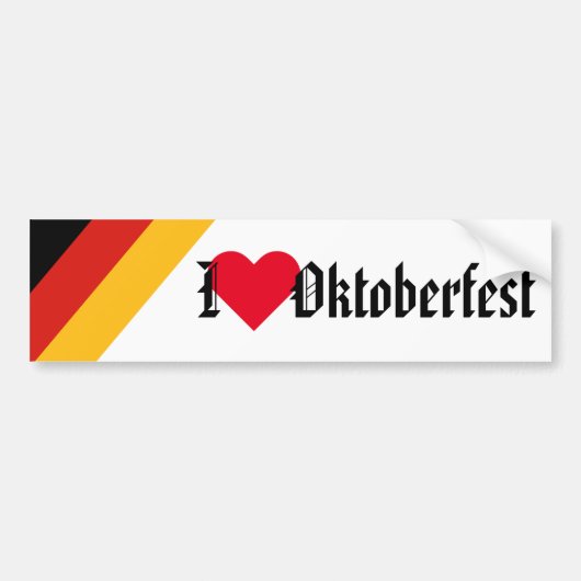 ドイツ国旗の色+アイディア バンパーステッカー (正面)