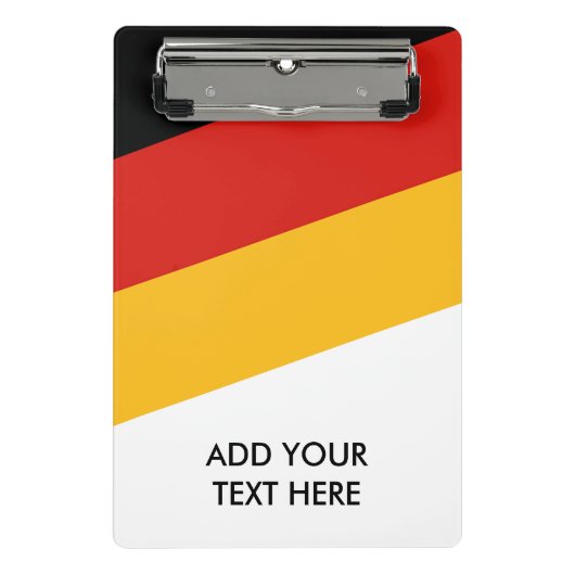 ドイツ国旗の色+アイディア ミニクリップボード (正面)