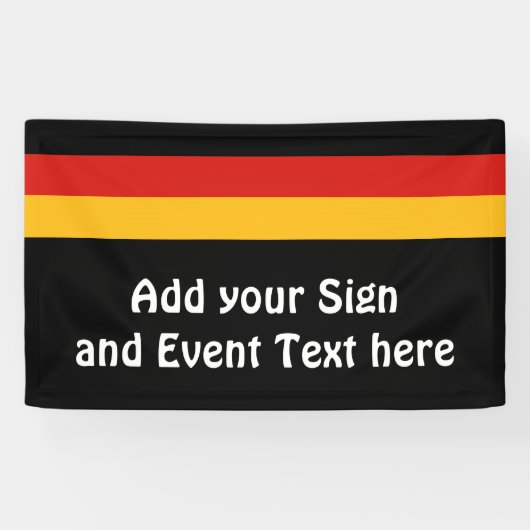 ドイツ国旗の色+アイディア 横断幕 (横)