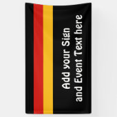 ドイツ国旗の色+アイディア 横断幕 (縦)