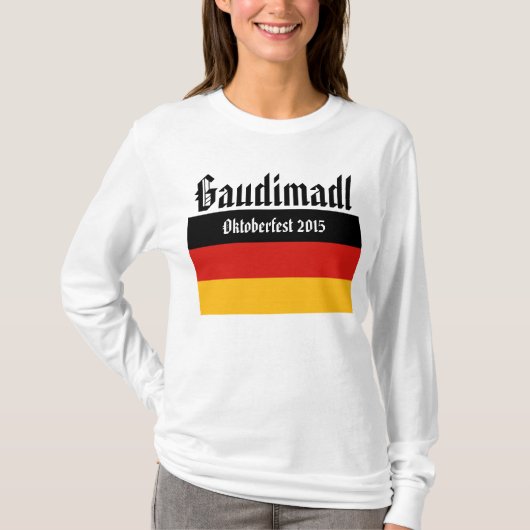 ドイツ国旗の色+アイディア Tシャツ (正面)