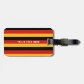 ドイツ国旗の色+テキスト ラゲッジタグ (裏面横)