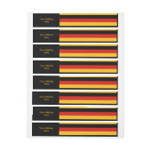 ドイツ国旗の色+テキスト ラップアラウンド宛名ラベル (シート)