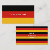 ドイツ国旗の色+テキスト 名刺 (正面/裏面)