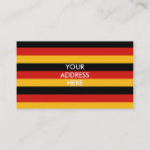 ドイツ国旗の色+テキスト 名刺 (裏面)