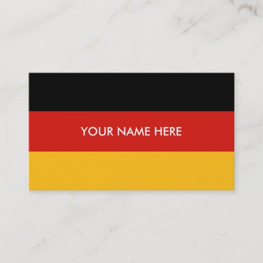 ドイツ国旗の色+テキスト 名刺 (正面)