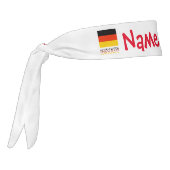 ドイツ国旗の赤 タイヘッドバンド (回転270)